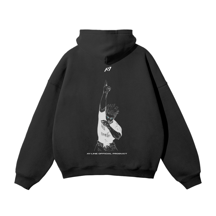 Hollow Purple Streetwear Hoodie Black - AY - Line Anime