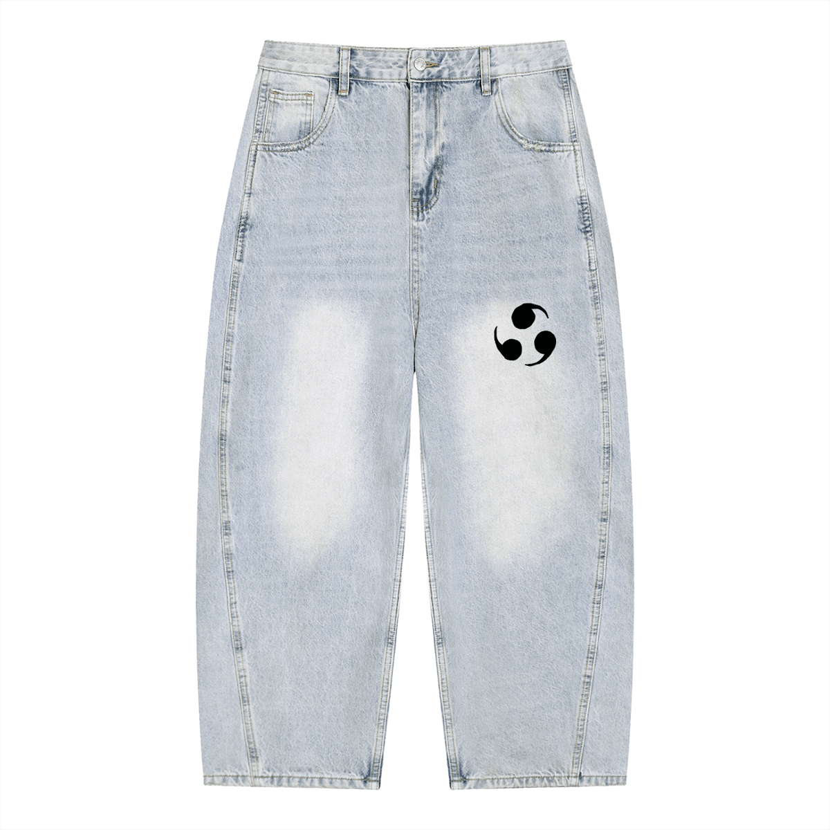 Thunder God Barrel Leg Jeans - AY - Line Anime