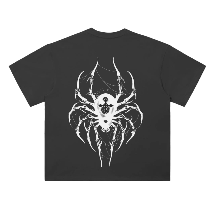 Dark Charisma Spider Streetwear Shirt Black Heavy Weight - AY - Line Anime
