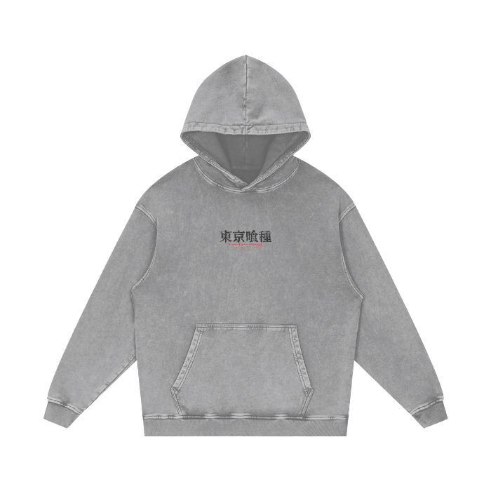 Centipede Streetwear Hoodie Grey Washed - AY - Line Anime