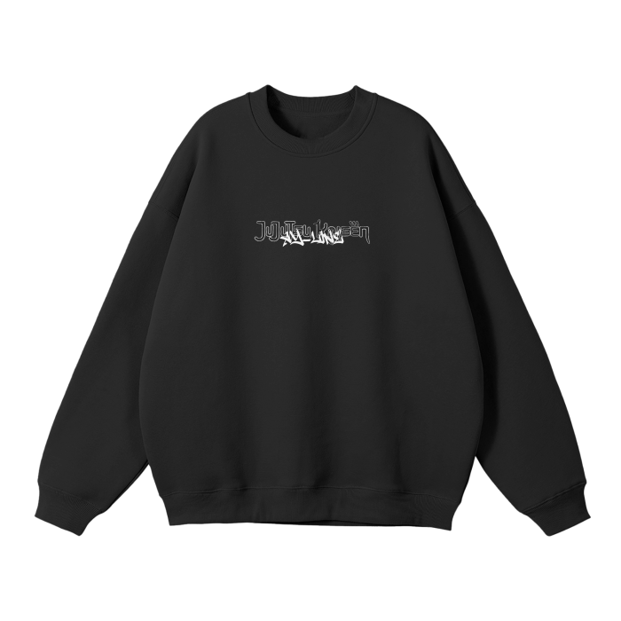 Cursed Companion Graffiti Streetwear Sweatshirt Black - AY - Line Anime