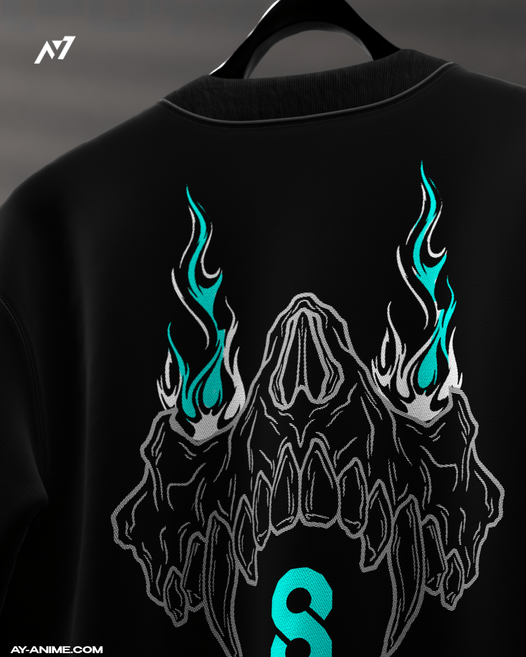 Monster Uprising Streetwear Shirt White and Black - AY - Line Anime