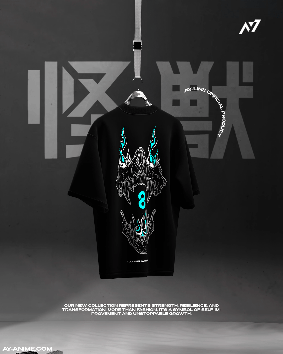 Monster Uprising Streetwear Shirt White and Black - AY - Line Anime