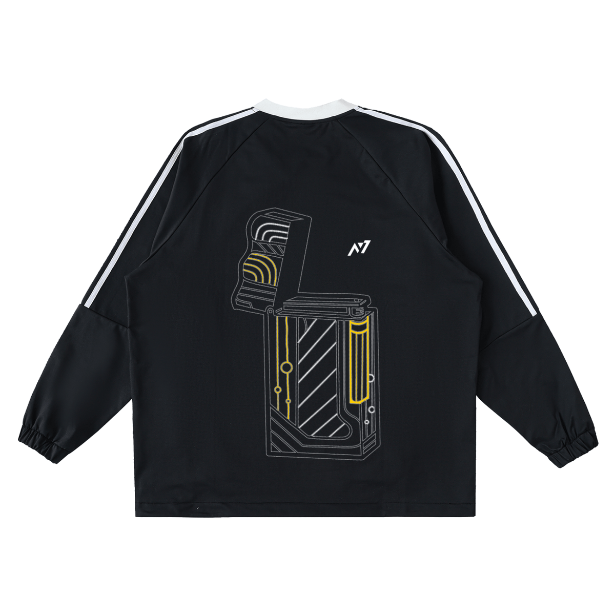 Black Leg Striped Long - Sleeve - AY - Line Anime