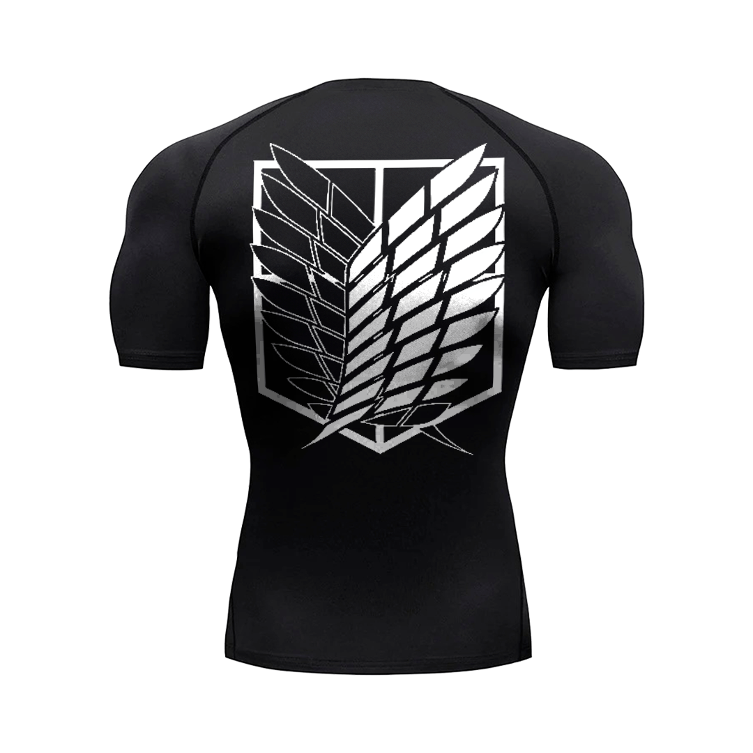 AOT Compression Shirt Black - AY - Line Anime