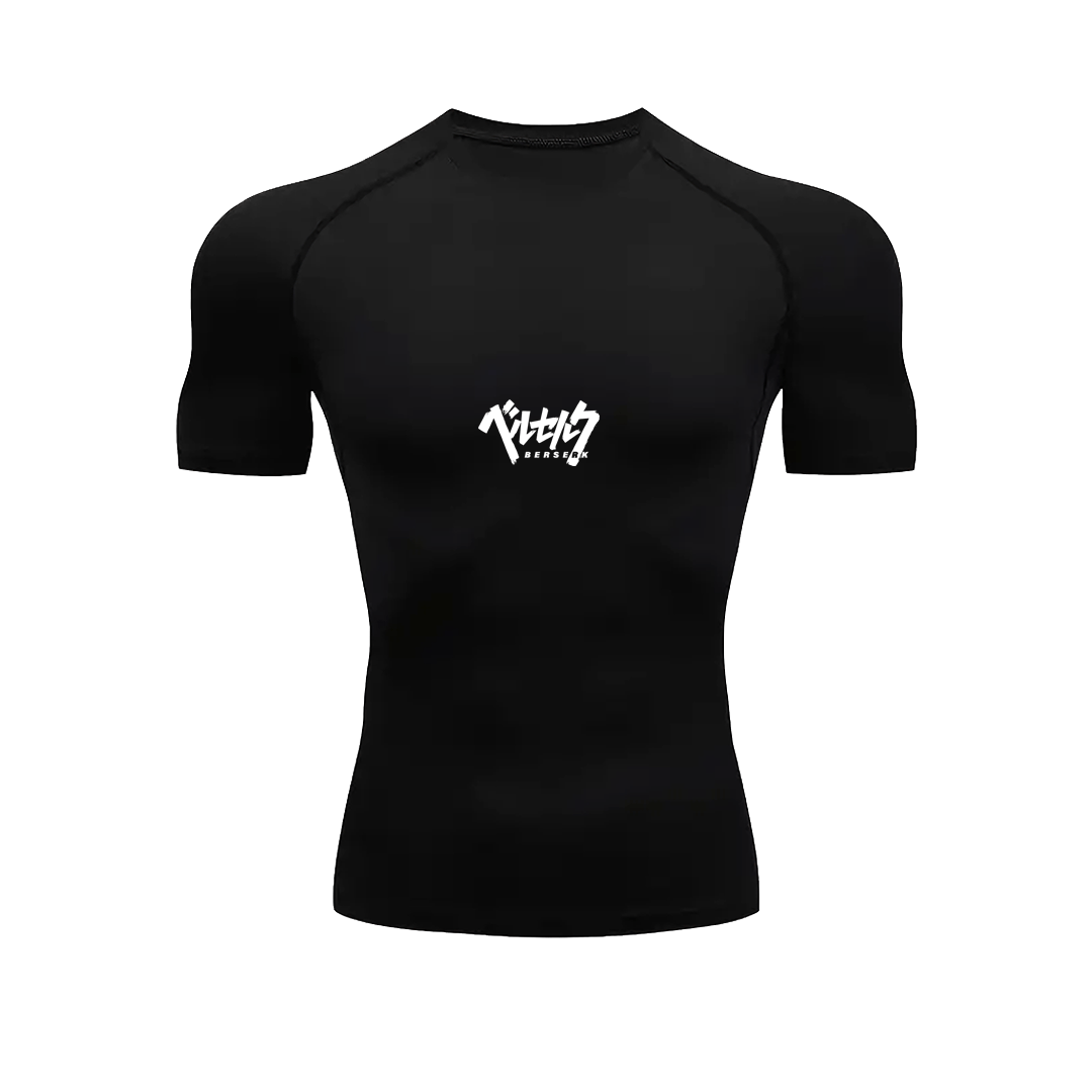 Brand Skull Compression Shirt Black - AY - Line Anime