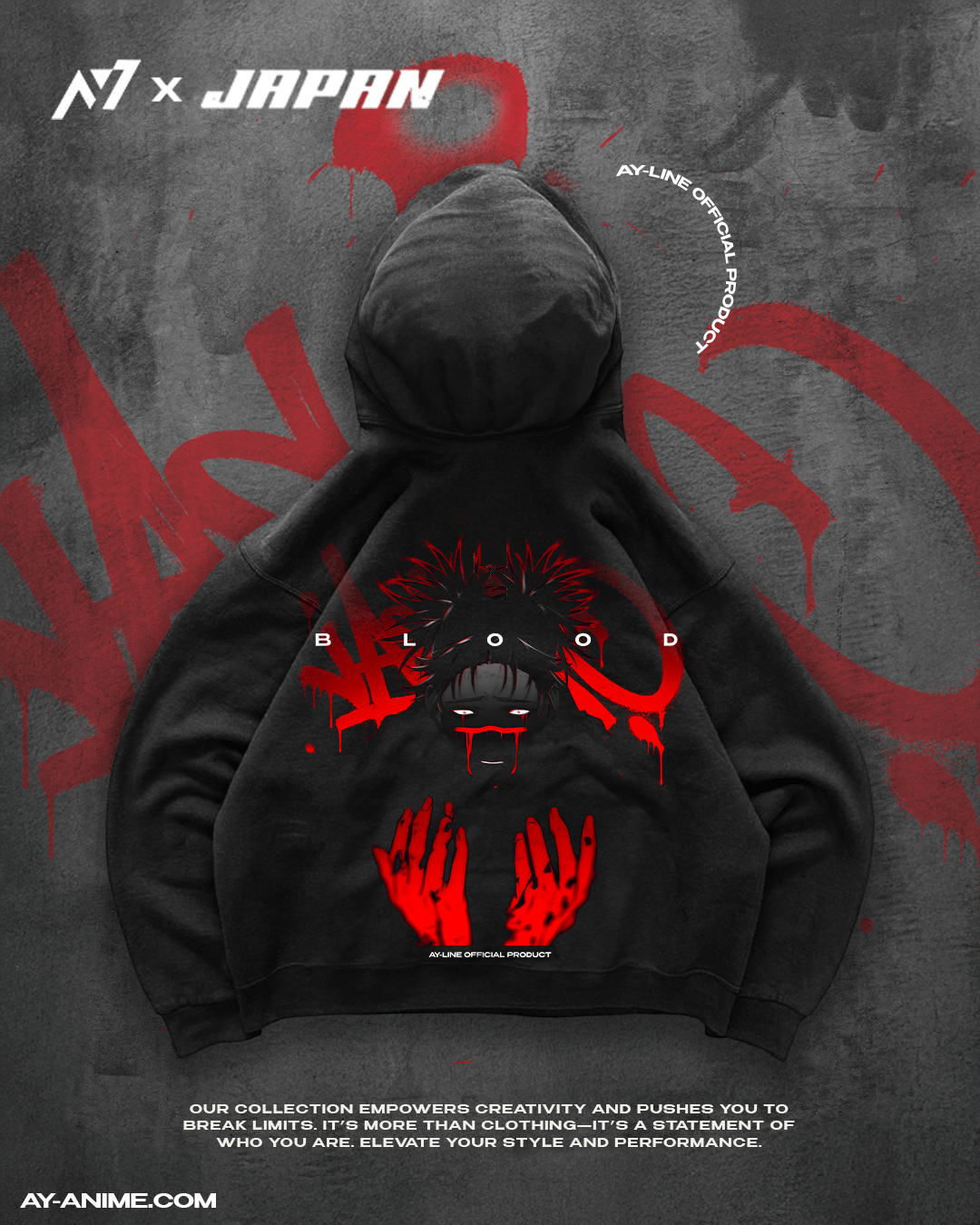 Blood Manipulation Premium Hoodie - AY - Line Anime