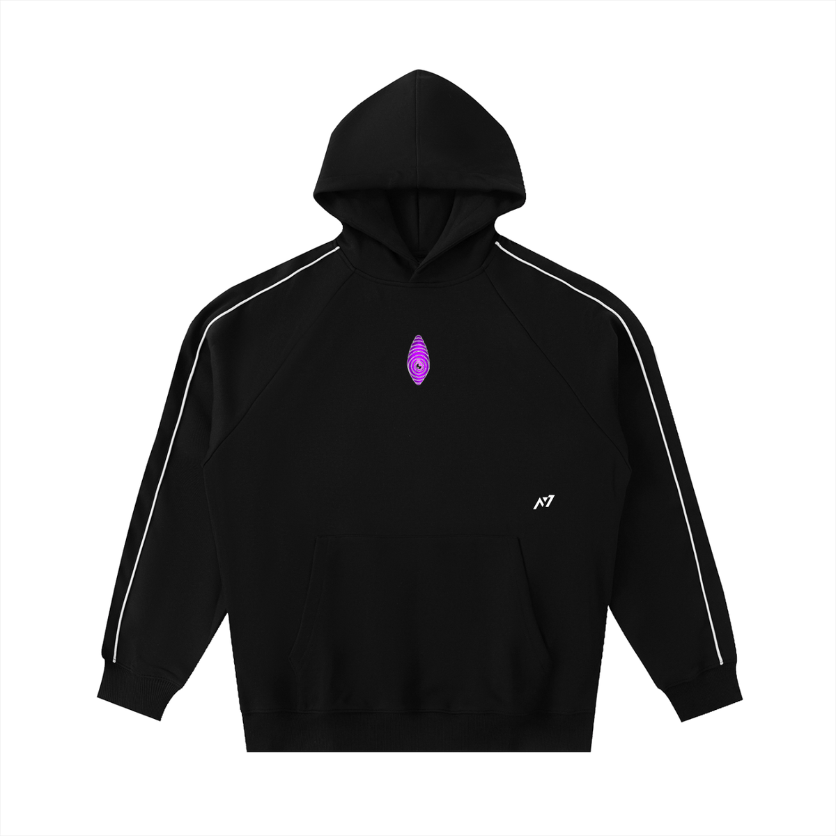 Evil Eye Striped Hoodie - AY - Line Anime