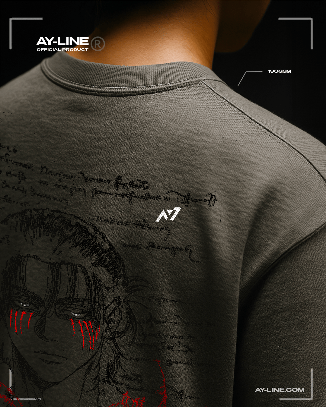 The Unforgiven Path Grey Streetwear Shirt - AY - Line Anime
