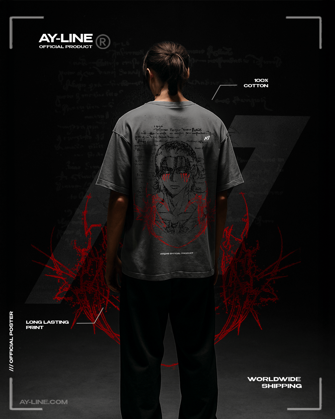 The Unforgiven Path Grey Streetwear Shirt - AY - Line Anime