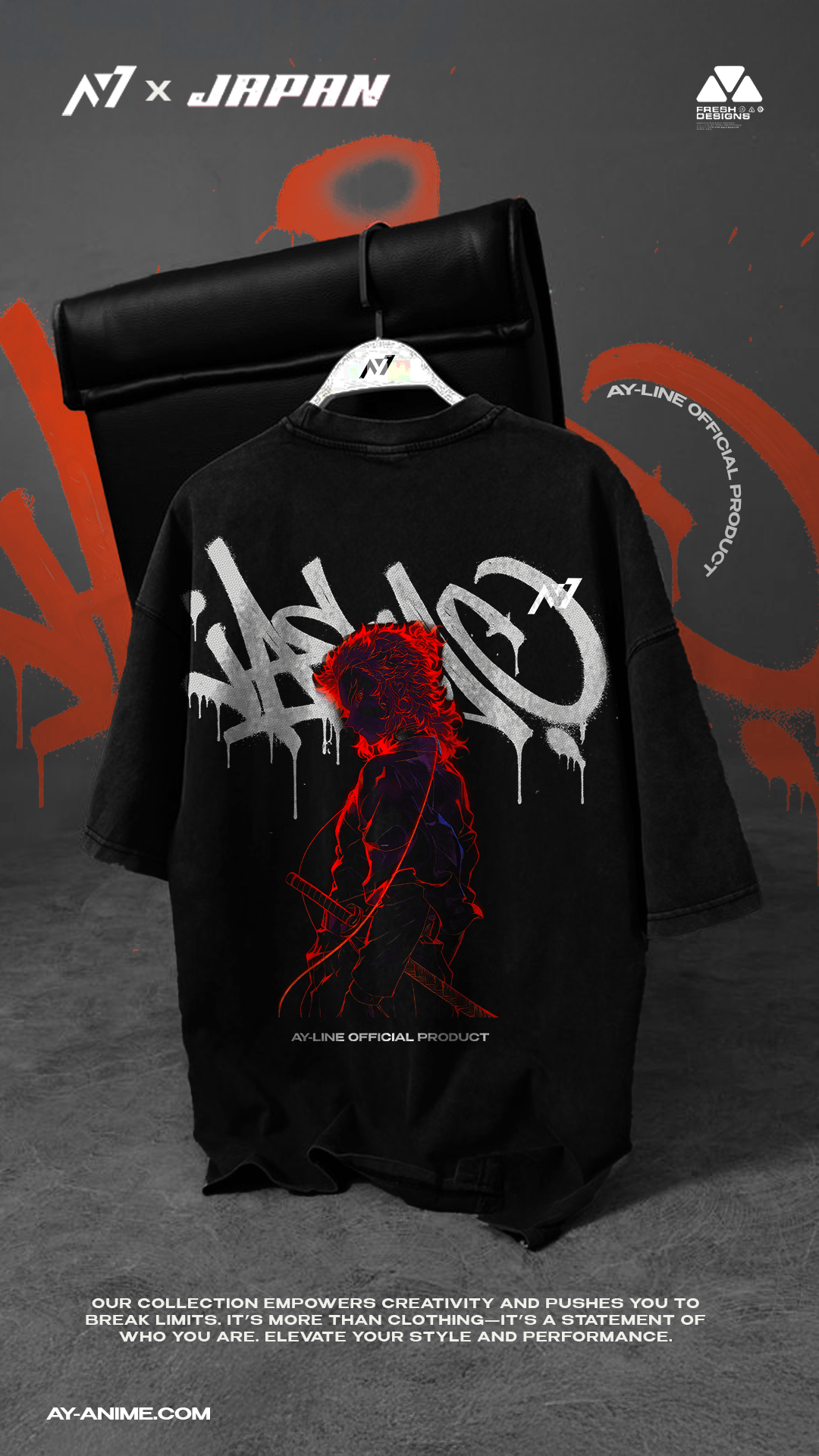 Flame Hashira Streetwear Shirt - AY - Line Anime