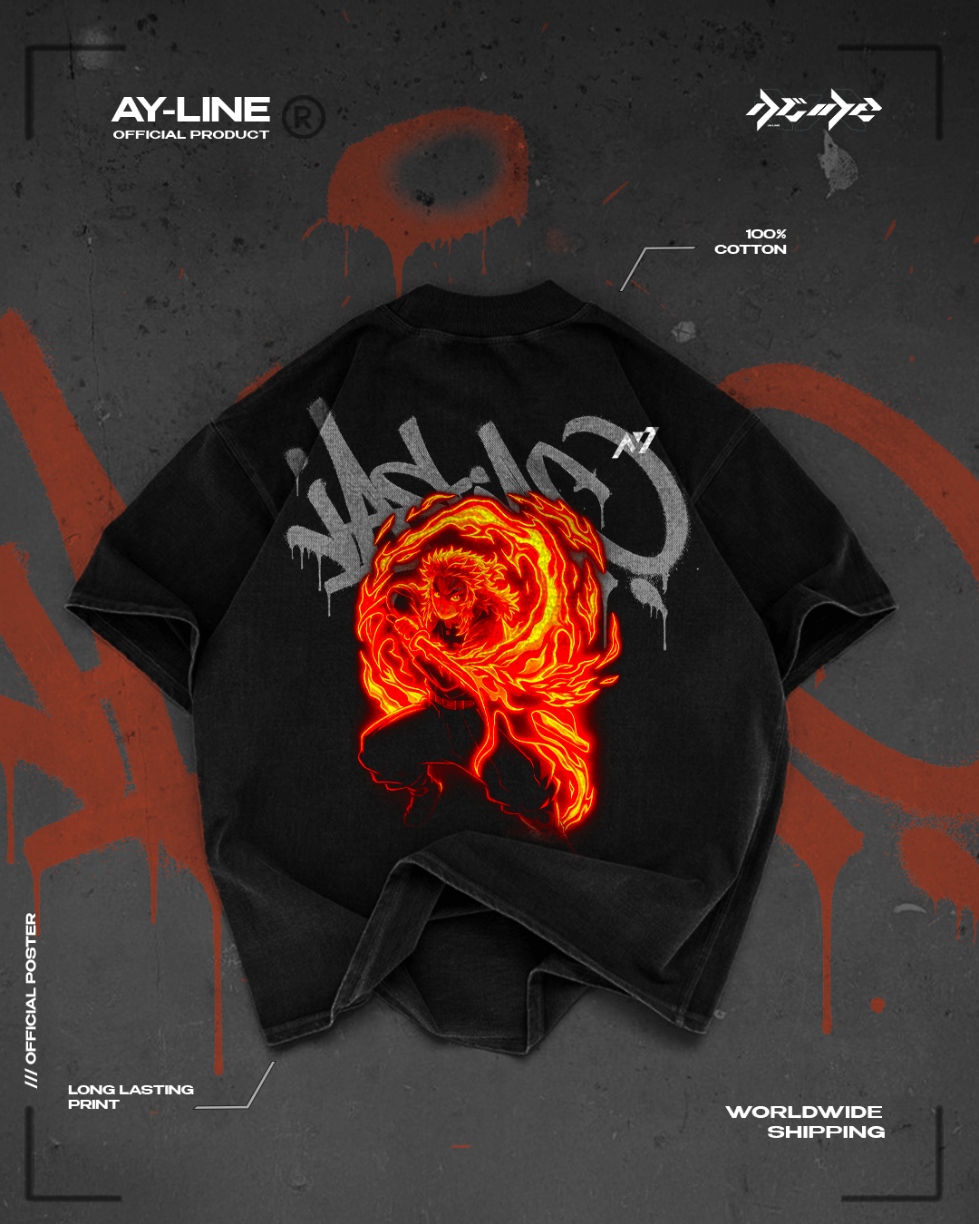 Last Flame Streetwear Shirt - AY - Line Anime