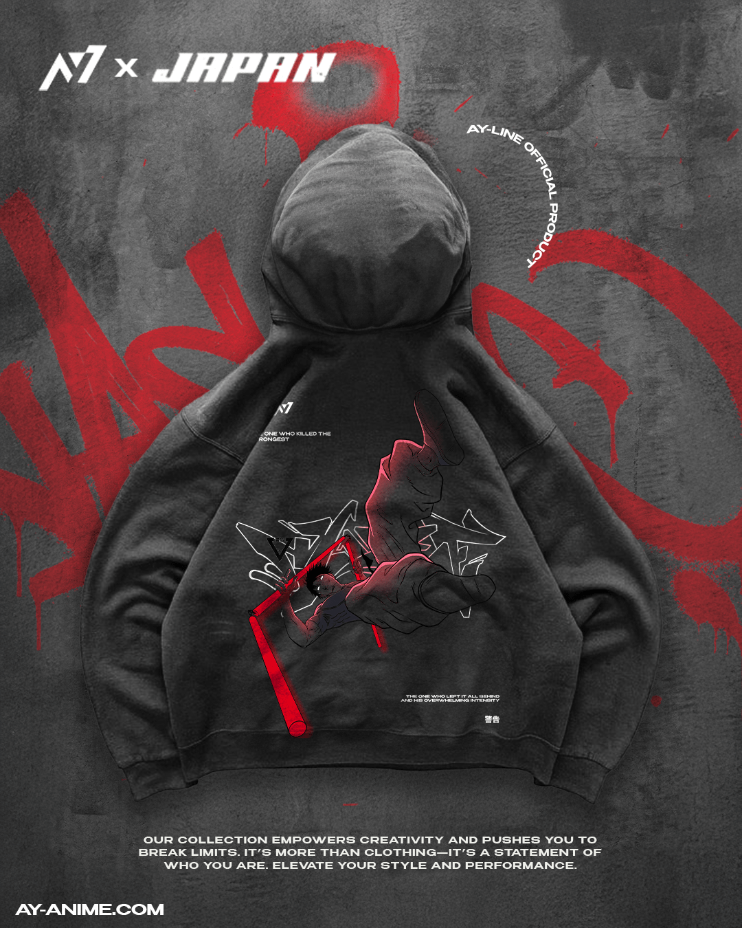 The Sorcerer Killer Graffiti Premium Hoodie - AY - Line Anime