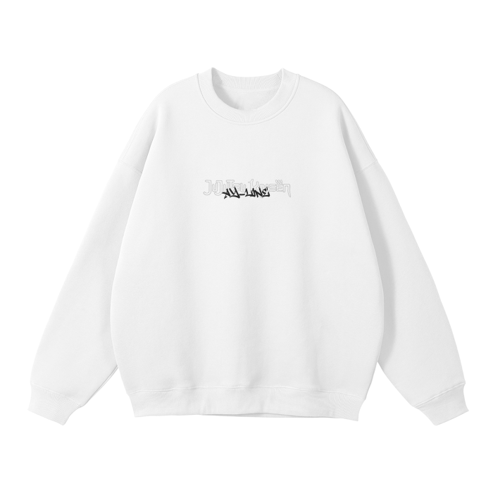 Cursed Companion Graffiti Streetwear Sweatshirt White - AY - Line Anime