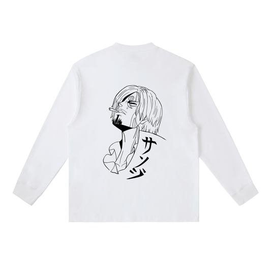 Black Leg Crewneck Long - Sleeve - AY - Line Anime