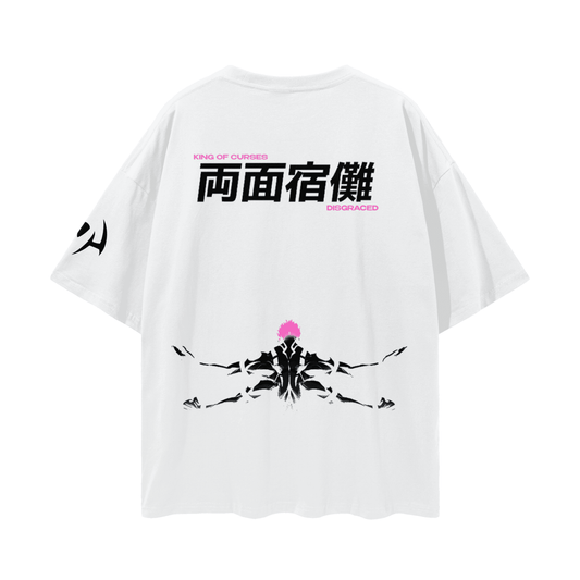 King of Curses White Streetwear Shirt - AY - Line Anime