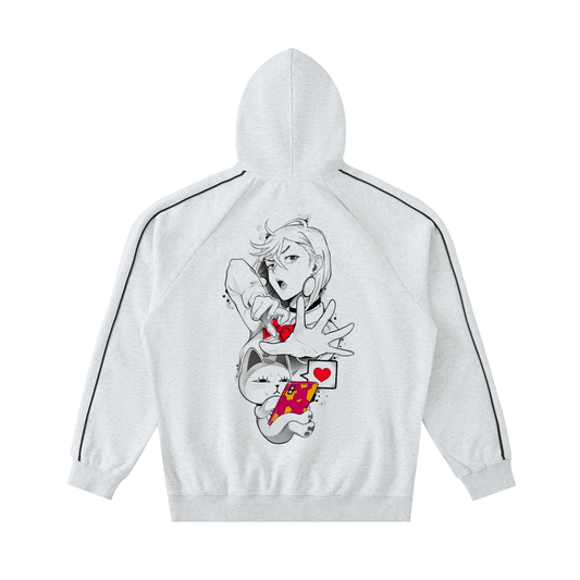Tele - Cat Love Striped Hoodie - AY - Line Anime