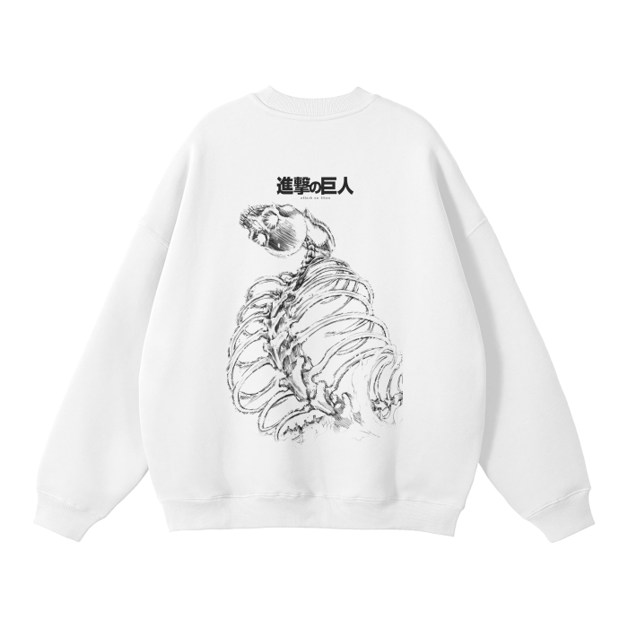 The Rumbling Streetwear Sweatshirt White - AY - Line Anime