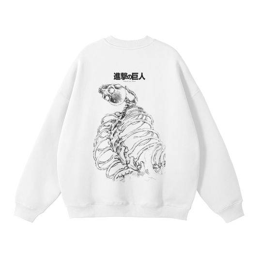The Rumbling Streetwear Sweatshirt White - AY - Line Anime
