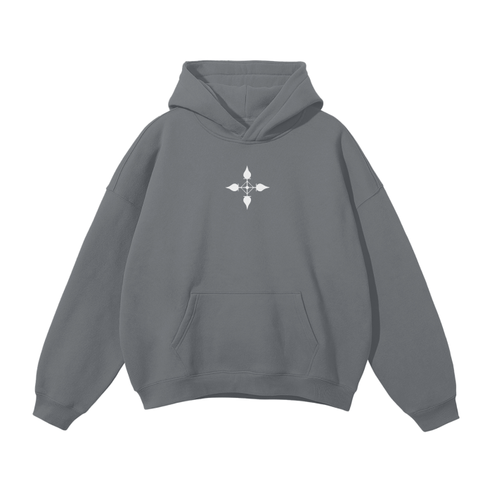 Dark Charisma Fish Streetwear Hoodie Gray - AY - Line Anime