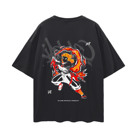 Flame Pillar Streetwear Shirt - AY - Line Anime