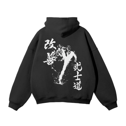 Black Leg Graffiti Streetwear Hoodie Black - AY - Line Anime
