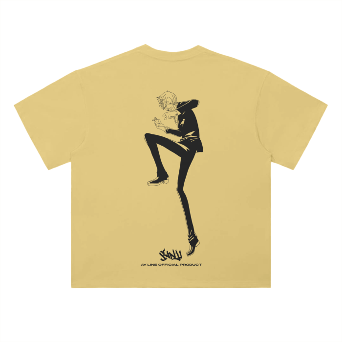 Black Leg Neon Streetwear Shirt Yellow - AY - Line Anime