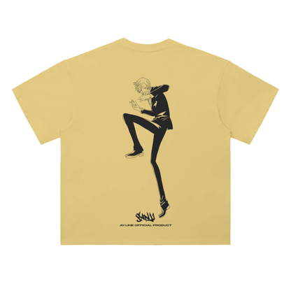 Black Leg Neon Streetwear Shirt Yellow - AY - Line Anime