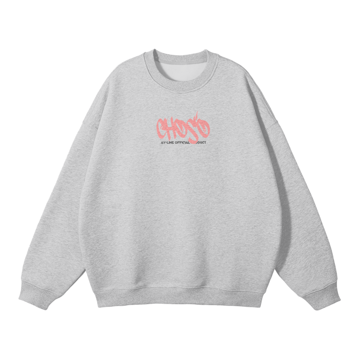 Crimson Flow Graffiti Streetwear Sweatshirt Grey - AY - Line Anime