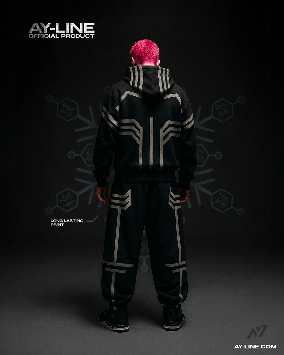 3rd Upper Moon Streetwear Reflective Hoodie - AY - Line Anime