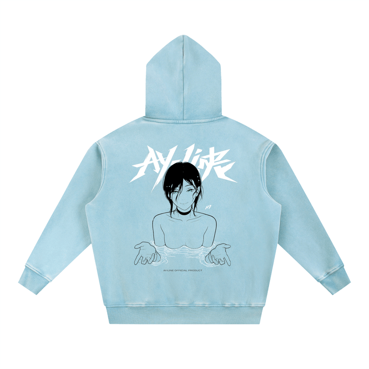 Depth Washed Streetwear Hoodie
