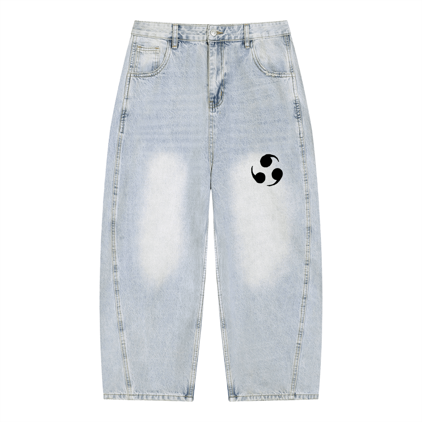 Thunder God Barrel Leg Jeans - AY - Line Anime