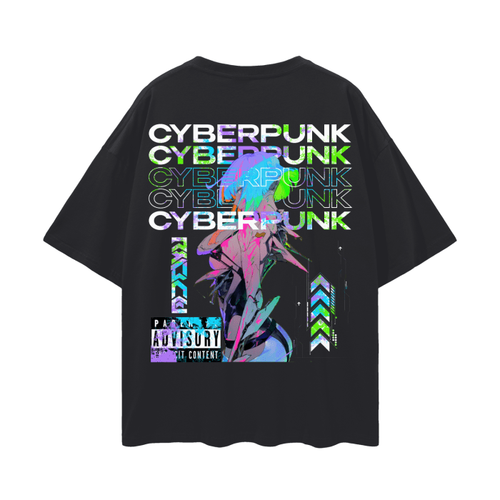 Data Flow Streetwear Shirt Black - AY - Line Anime