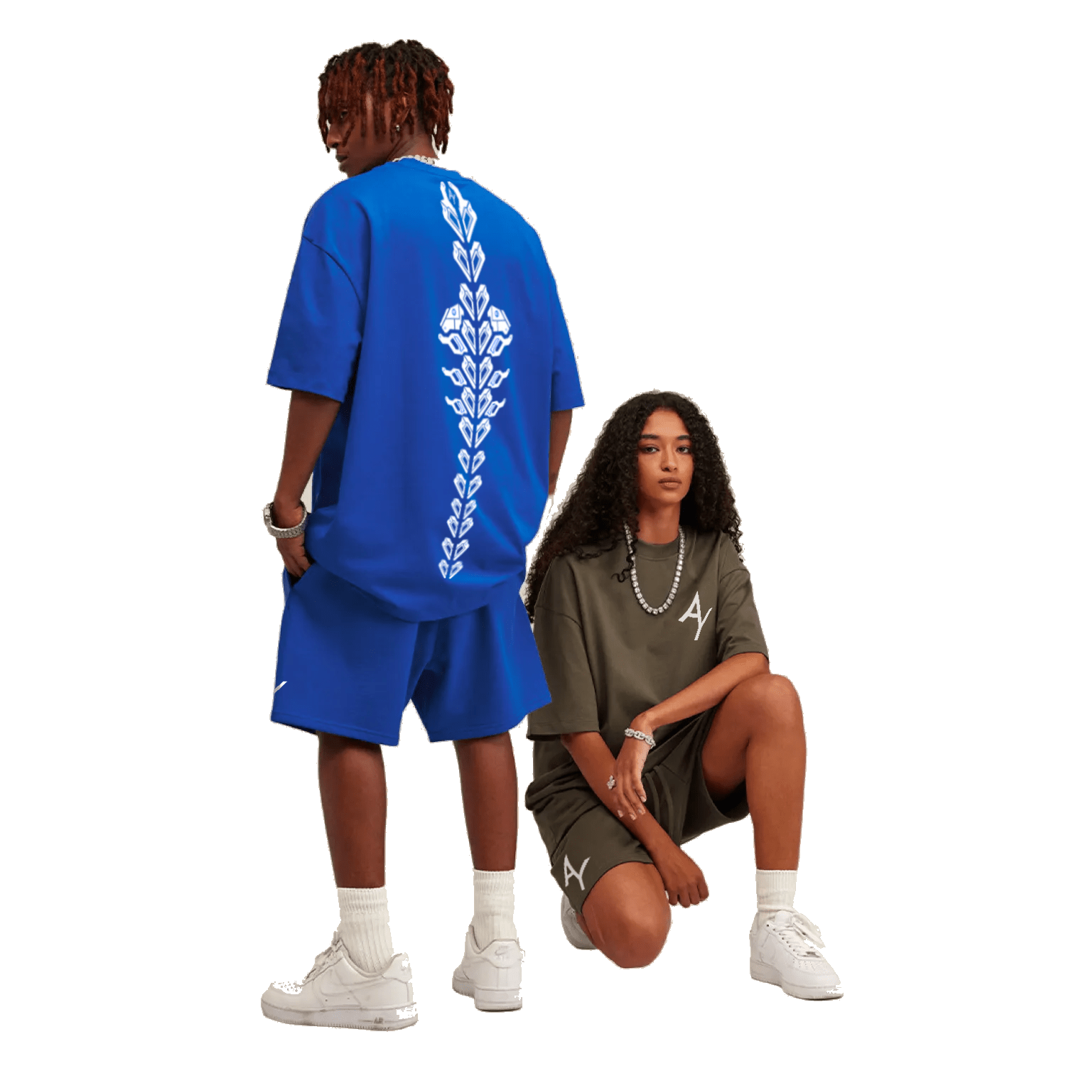 Neon Dash Streetwear Shirt Blue Heavy Weight - AY - Line Anime