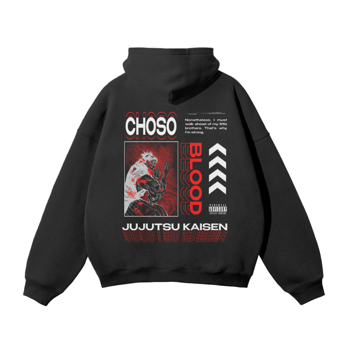 Crimson Flow Streetwear Hoodie - AY - Line Anime
