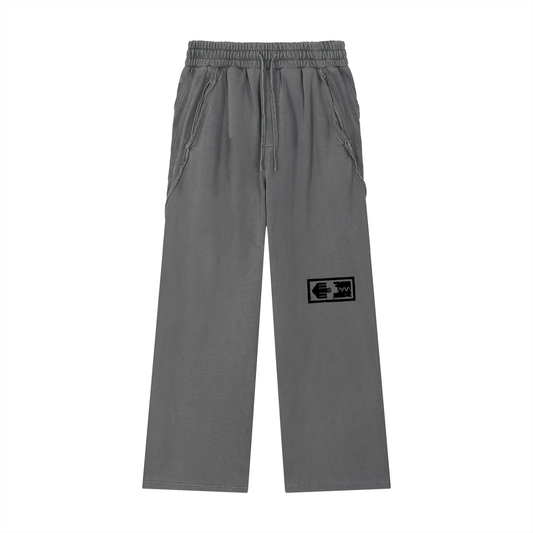 Snow Washed Tape Raw Edge Sweatpants - AY - Line Anime