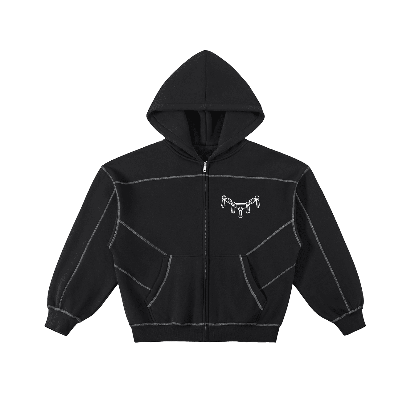 Divine Wheel Streetwear Zip - Up Hoodie - AY - Line Anime