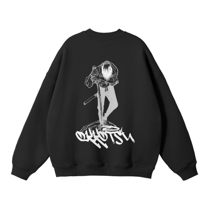 Cursed Companion Graffiti Streetwear Sweatshirt Black - AY - Line Anime