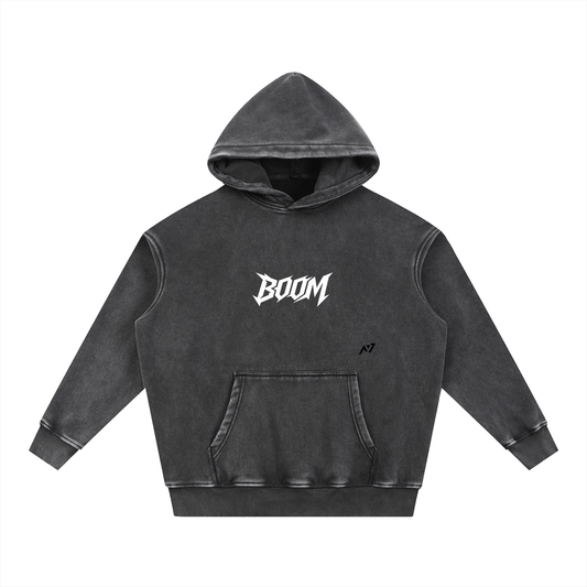 Depth Washed Streetwear Hoodie - AY - Line Anime