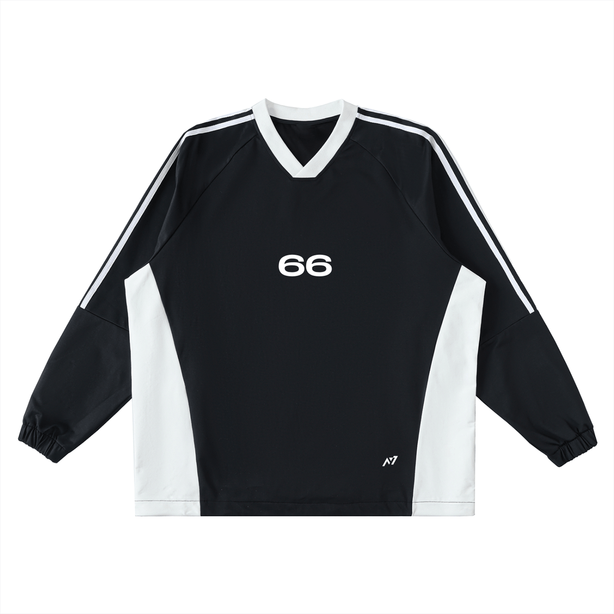 Black Leg Striped Long - Sleeve - AY - Line Anime
