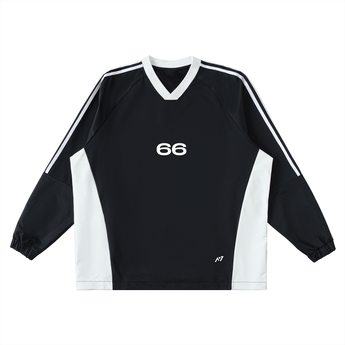 Black Leg Striped Long - Sleeve - AY - Line Anime