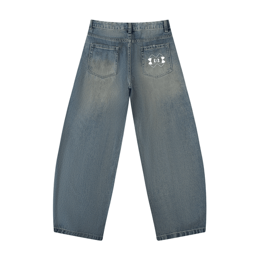 Monster Point Barrel Leg Jeans - AY - Line Anime