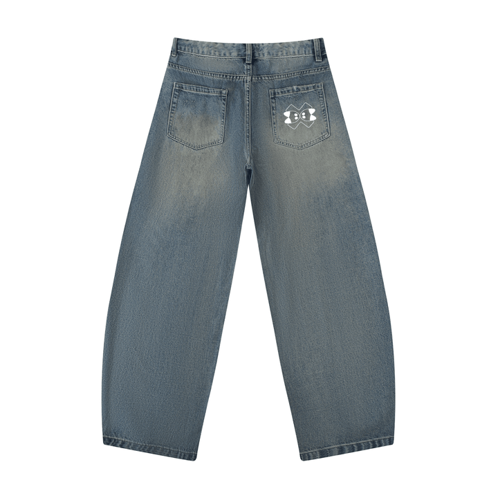 Monster Point Barrel Leg Jeans