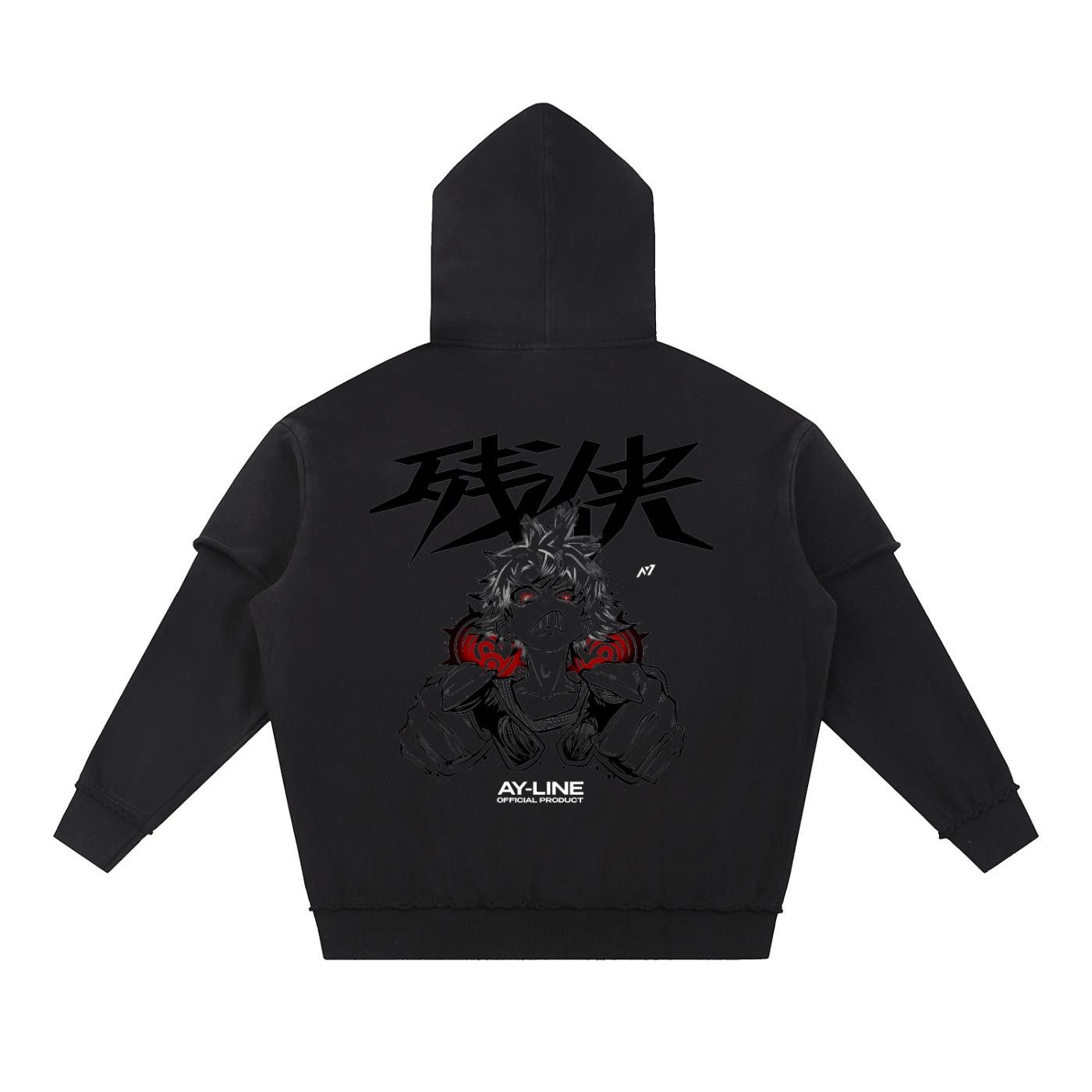 Scrap God Streetwear Ripped Hoodie - AY - Line Anime