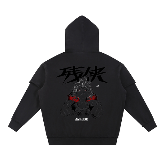 Scrap God Streetwear Ripped Hoodie - AY - Line Anime