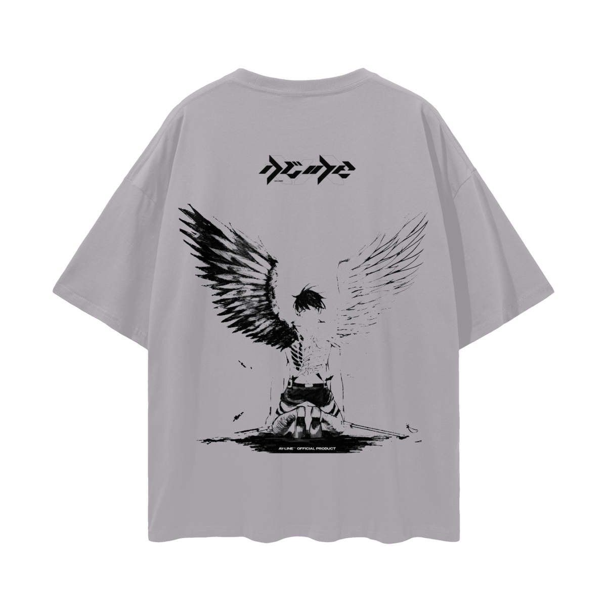 Wings of Destruction Streetwear Shirt White&Grey - AY - Line Anime