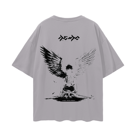 Wings of Destruction Streetwear Shirt White&Grey - AY - Line Anime