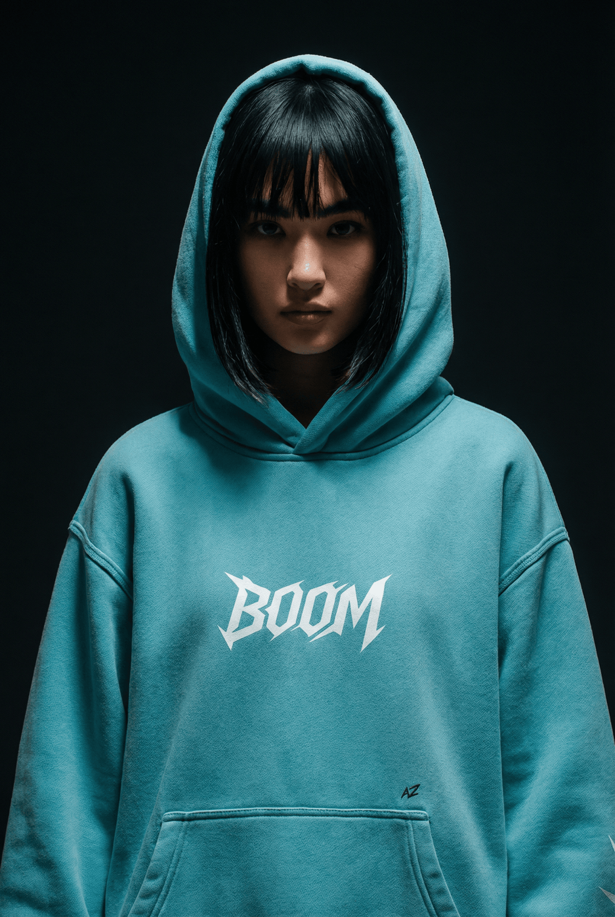 Depth Washed Streetwear Hoodie - AY - Line Anime