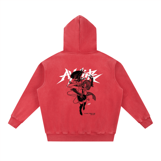 Blowback Washed Streetwear Hoodie - AY - Line Anime