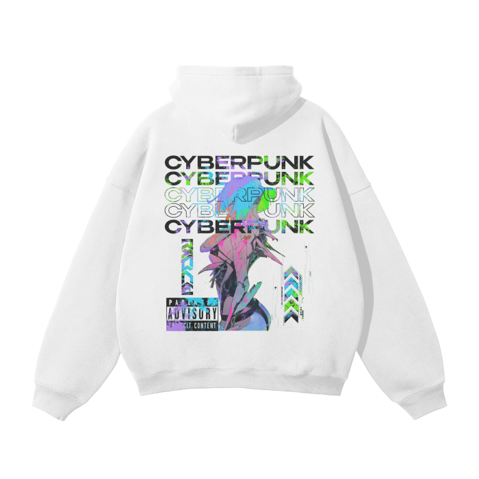 Data Flow Streetwear Hoodie White